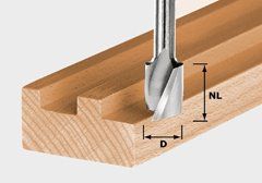 Фреза пазовая спиральная HS FESTOOL HS Spi S8 D8/19 (490945)