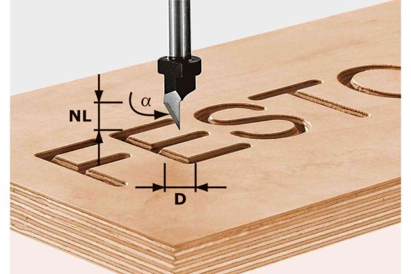 Фреза шрифтовая HW S8 D11/60° FESTOOL (491003)