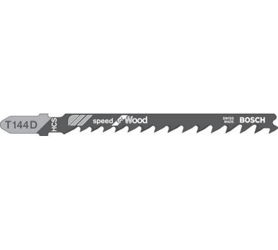 Пильные полотна для лобзиков T 144 D BOSCH 100 шт.